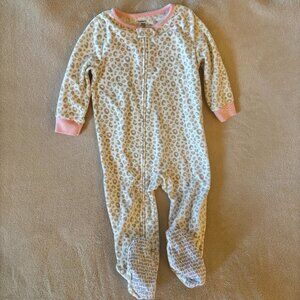 CARTER'S Baby Girl's FLEECE FOOTED ZIPPER SLEEPER Animal Pattern in color Tan